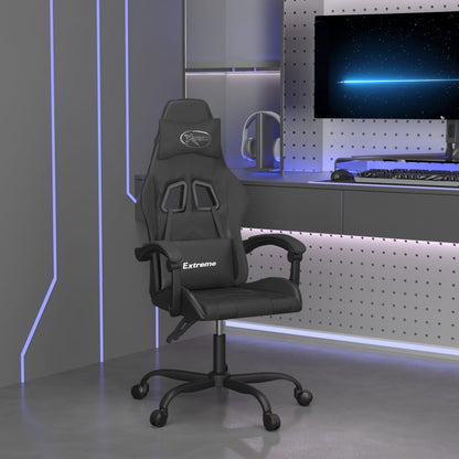 Otočná Herní Židle Černá A Bílá Umělá Kůže