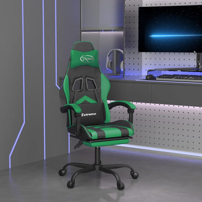 Otočná Herní Židle Černá A Bílá Umělá Kůže