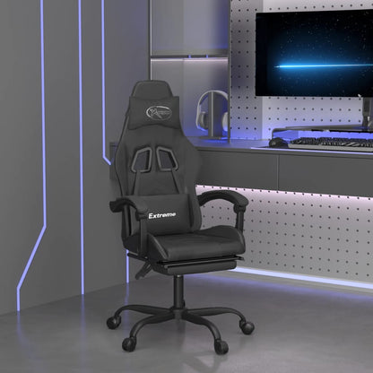 Otočná Herní Židle Černá A Bílá Umělá Kůže