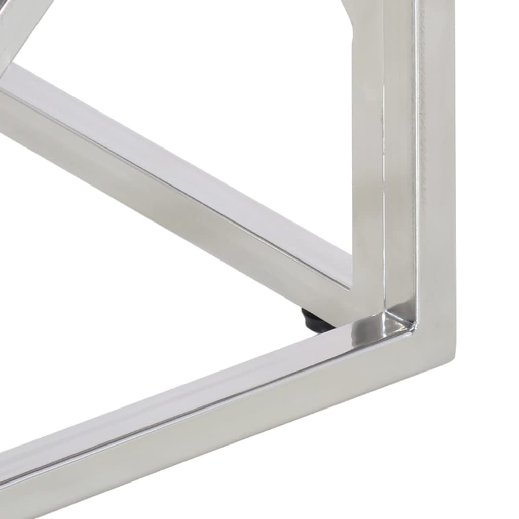 Konferenční Stolek Stříbrný Nerezová Ocel A Pražcové