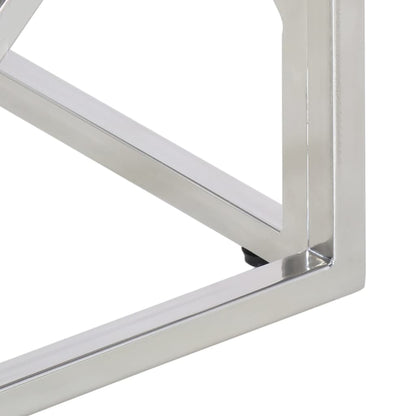 Konferenční Stolek Stříbrný Nerezová Ocel A Pražcové