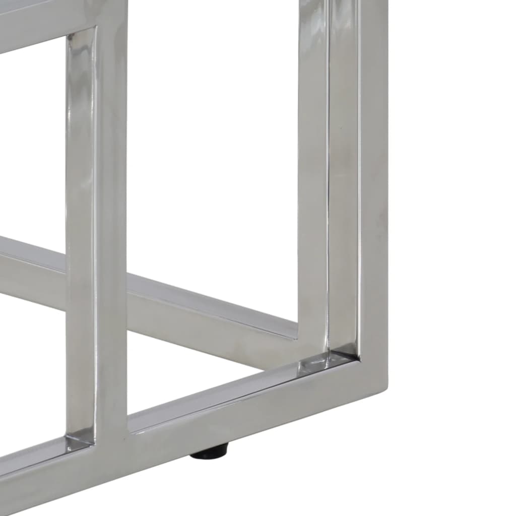 Konzolový Stolek Stříbrný Nerezová Ocel A Recyklované