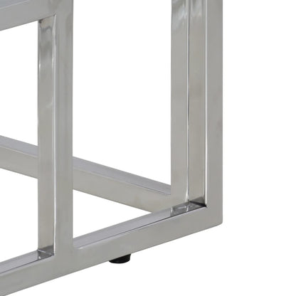 Konzolový Stolek Stříbrný Nerezová Ocel A Recyklované