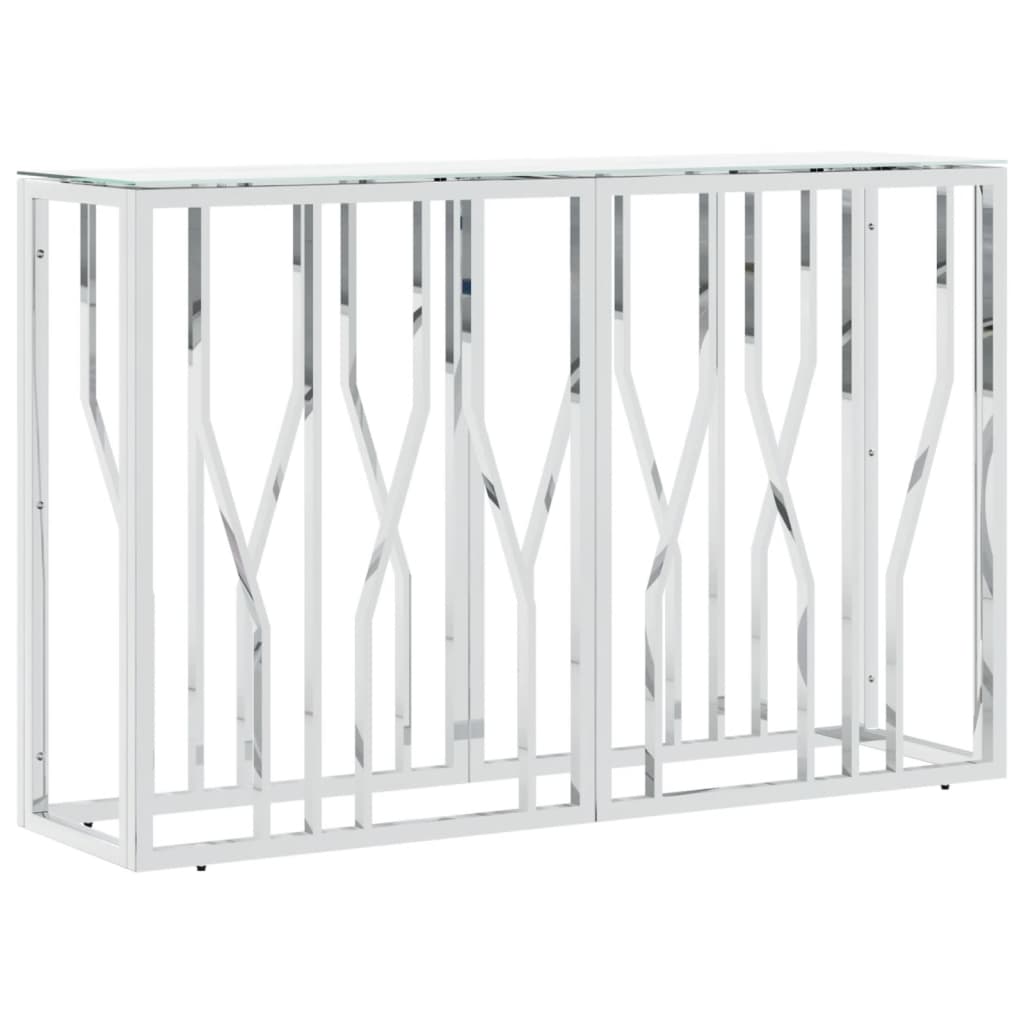 Konzolový Stůl Stříbrný 110 X 30 X 70 Cm Nerezová Ocel A