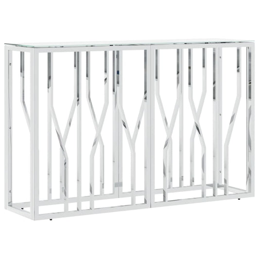 Konzolový Stůl Stříbrný 110 X 30 X 70 Cm Nerezová Ocel A