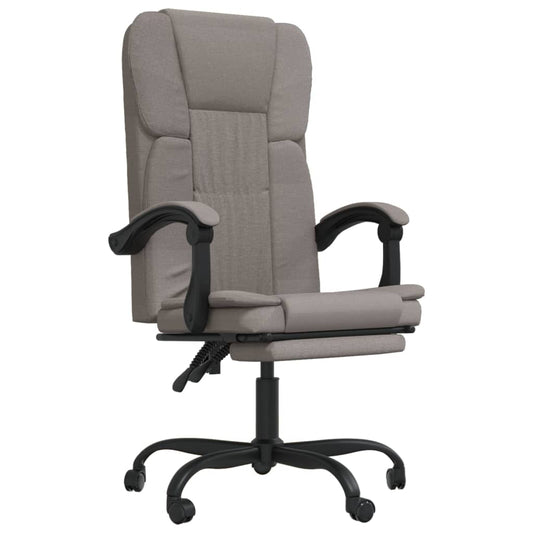 Polohovací Kancelářská Židle Taupe Textil