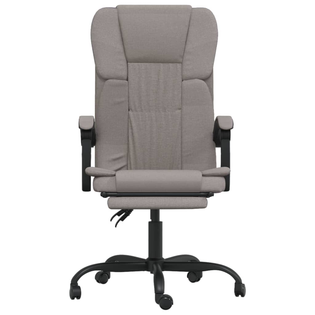 Polohovací Kancelářská Židle Taupe Textil