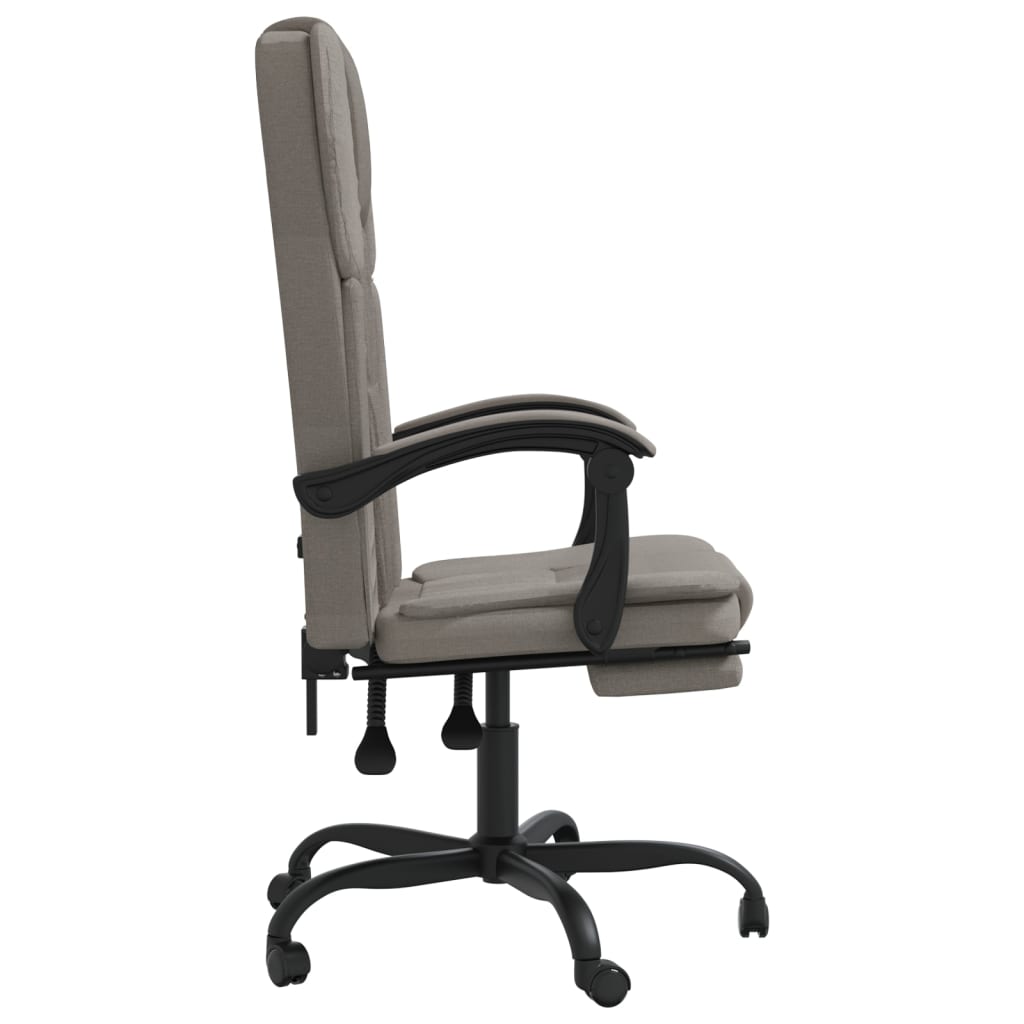 Polohovací Kancelářská Židle Taupe Textil