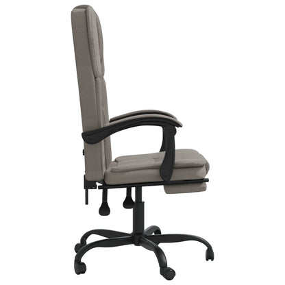 Polohovací Kancelářská Židle Taupe Textil