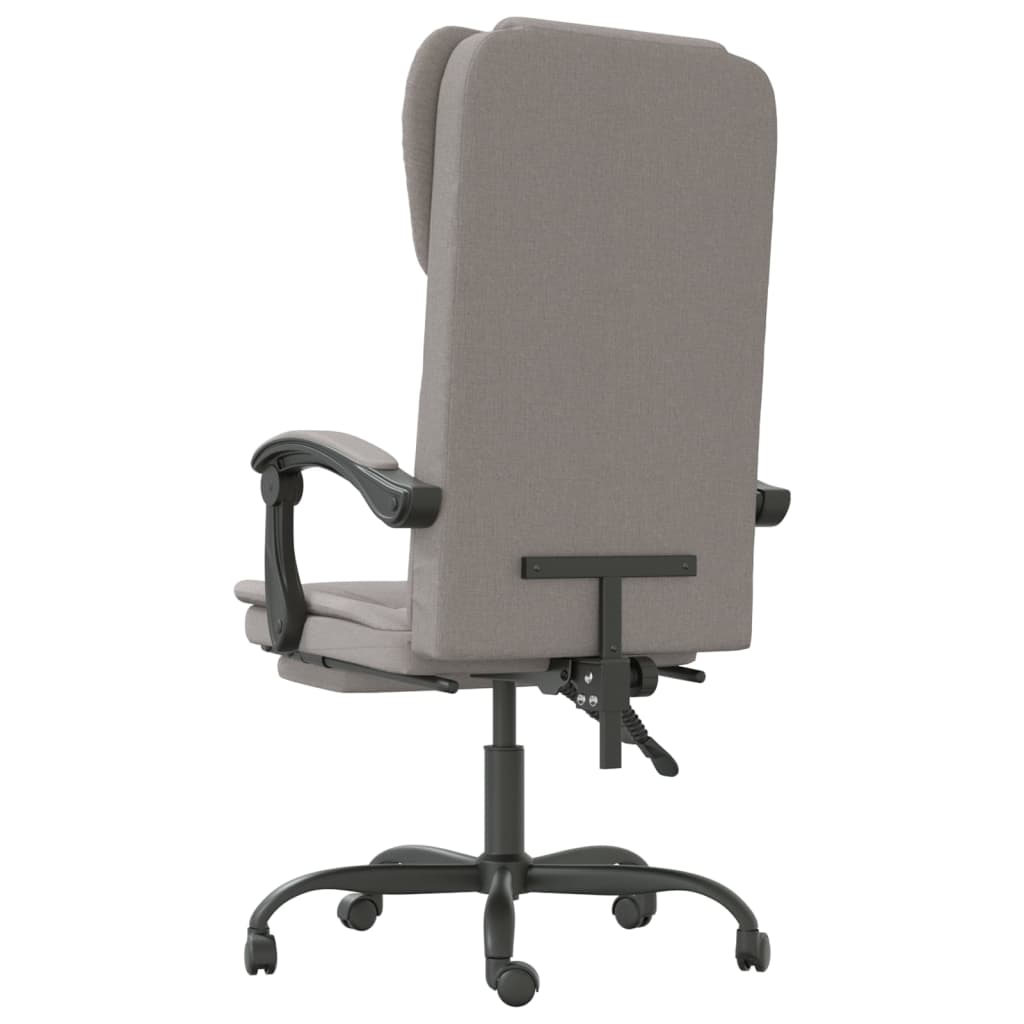 Polohovací Kancelářská Židle Taupe Textil