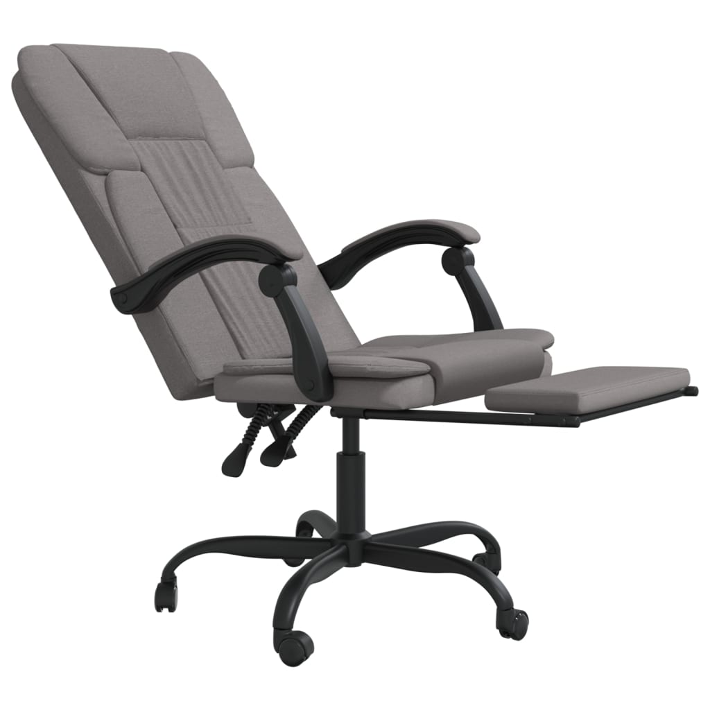 Polohovací Kancelářská Židle Taupe Textil