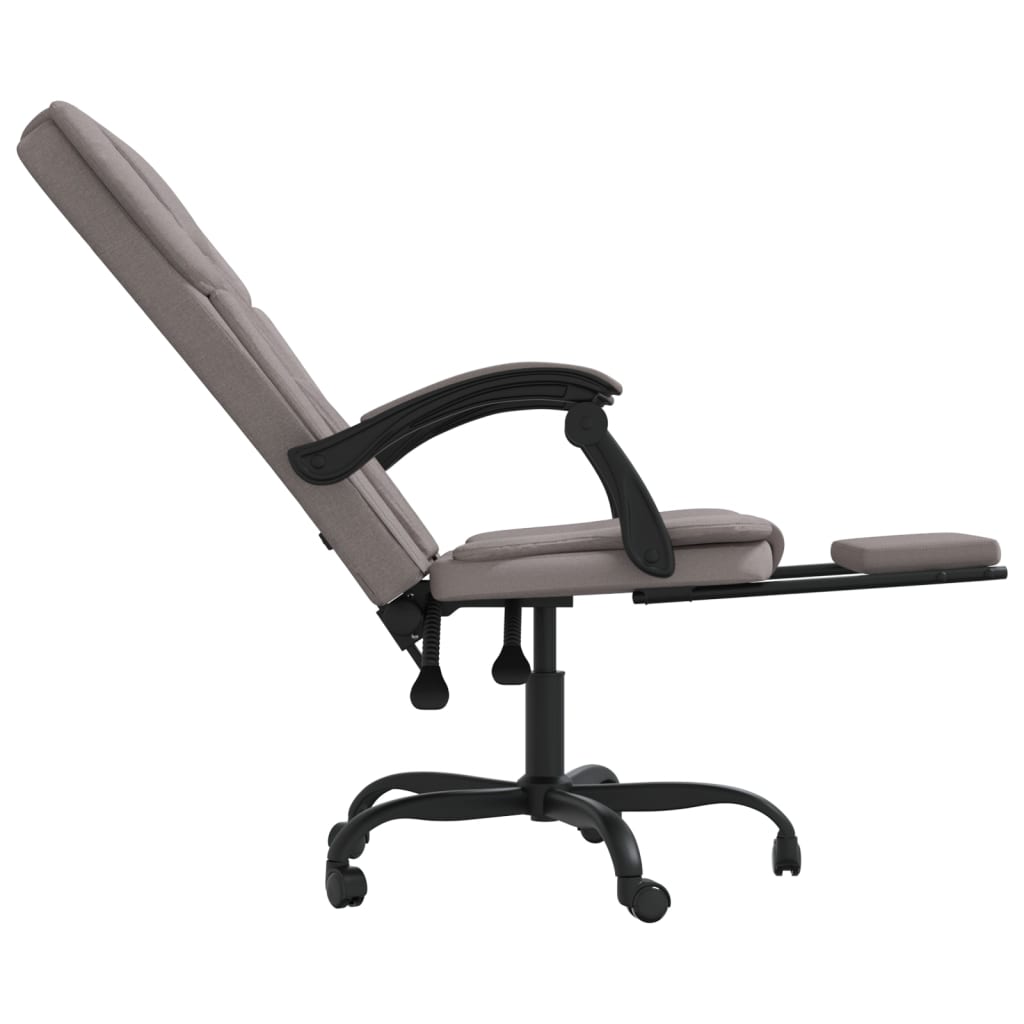 Polohovací Kancelářská Židle Taupe Textil