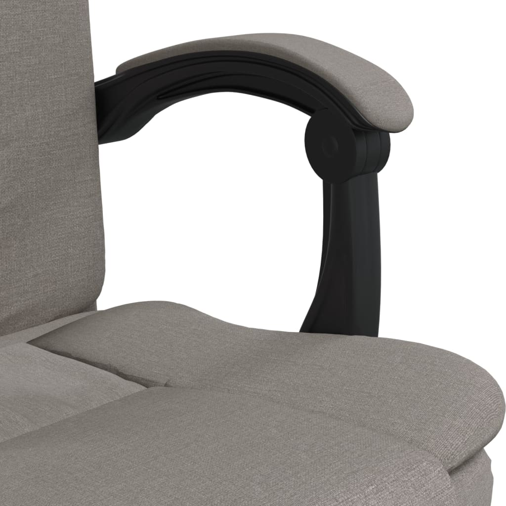Polohovací Kancelářská Židle Taupe Textil