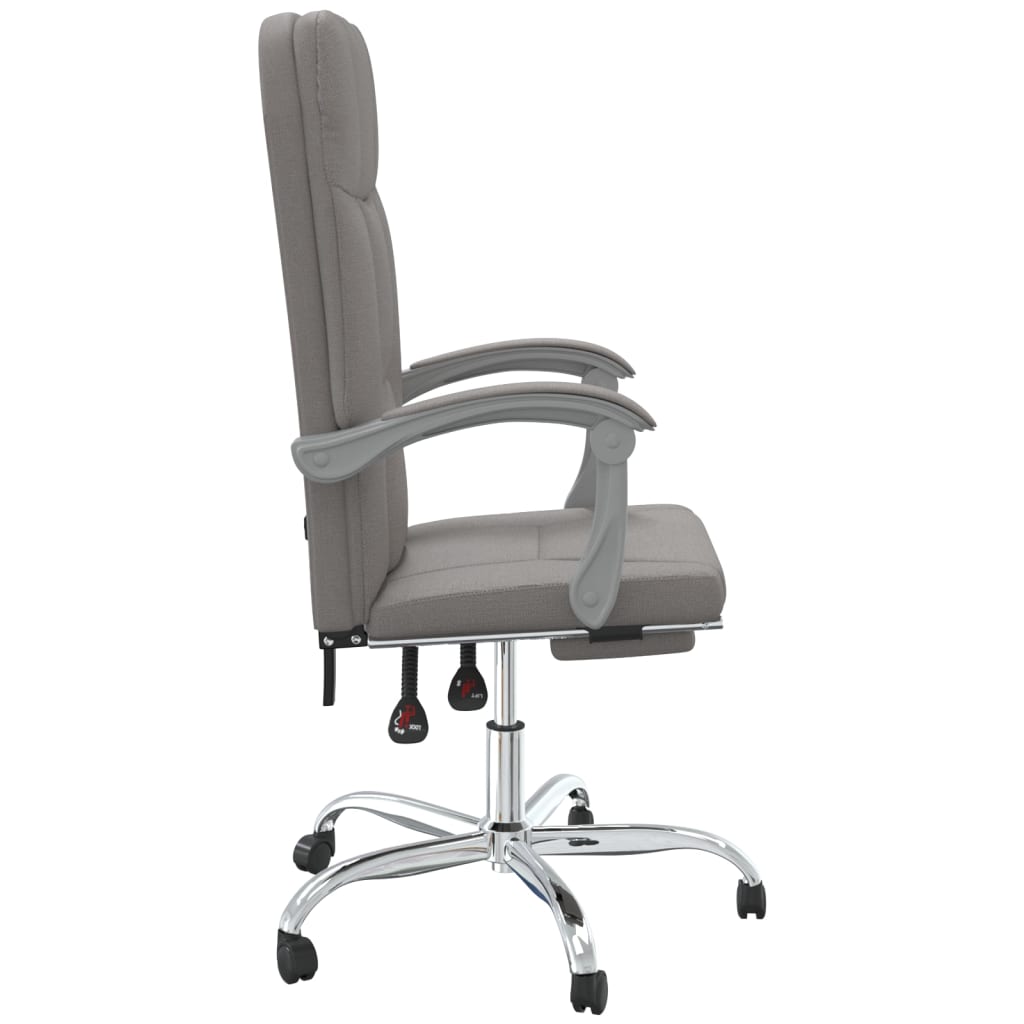 Polohovací Kancelářská Židle Taupe Textil
