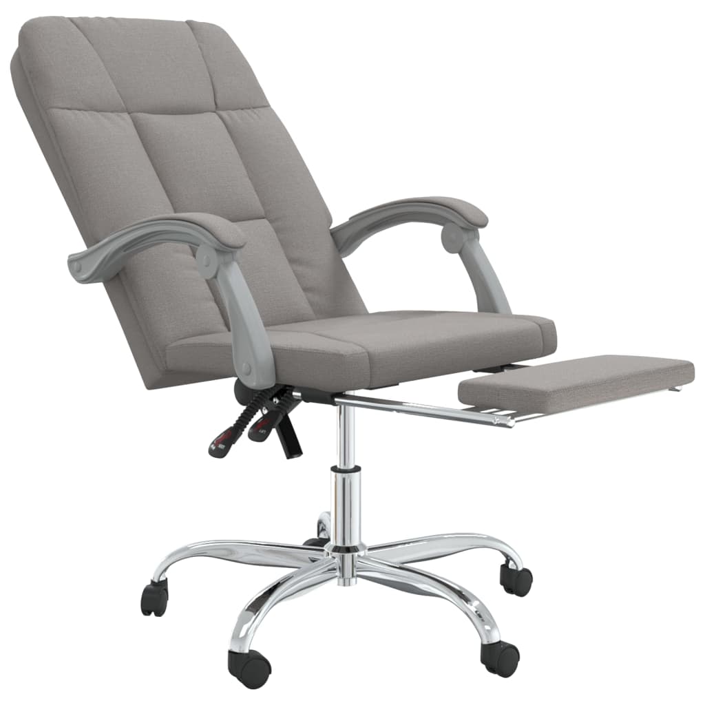 Polohovací Kancelářská Židle Taupe Textil