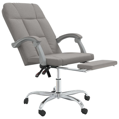 Polohovací Kancelářská Židle Taupe Textil