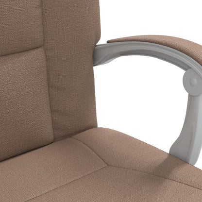 Polohovací Kancelářská Židle Hnědá Textil