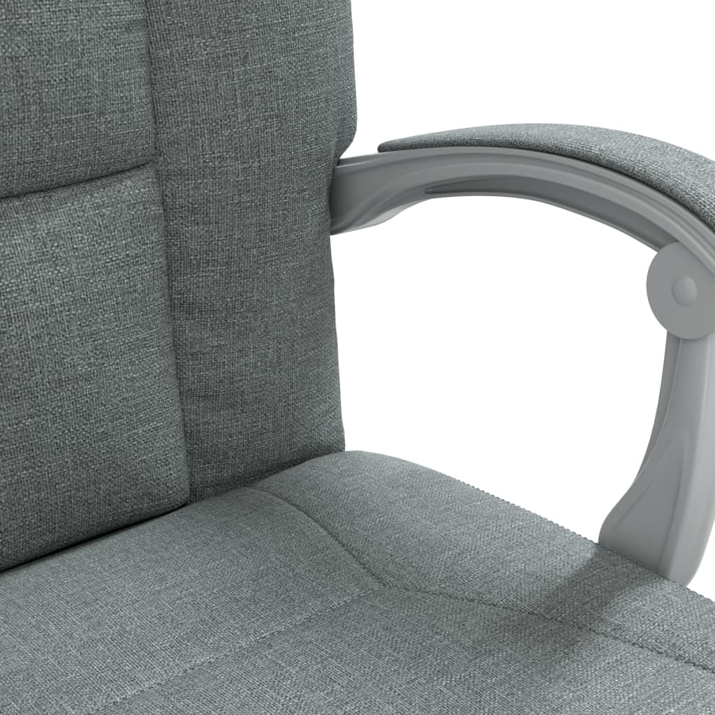 Polohovací Kancelářská Židle Tmavě Šedá Textil