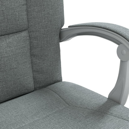 Polohovací Kancelářská Židle Tmavě Šedá Textil