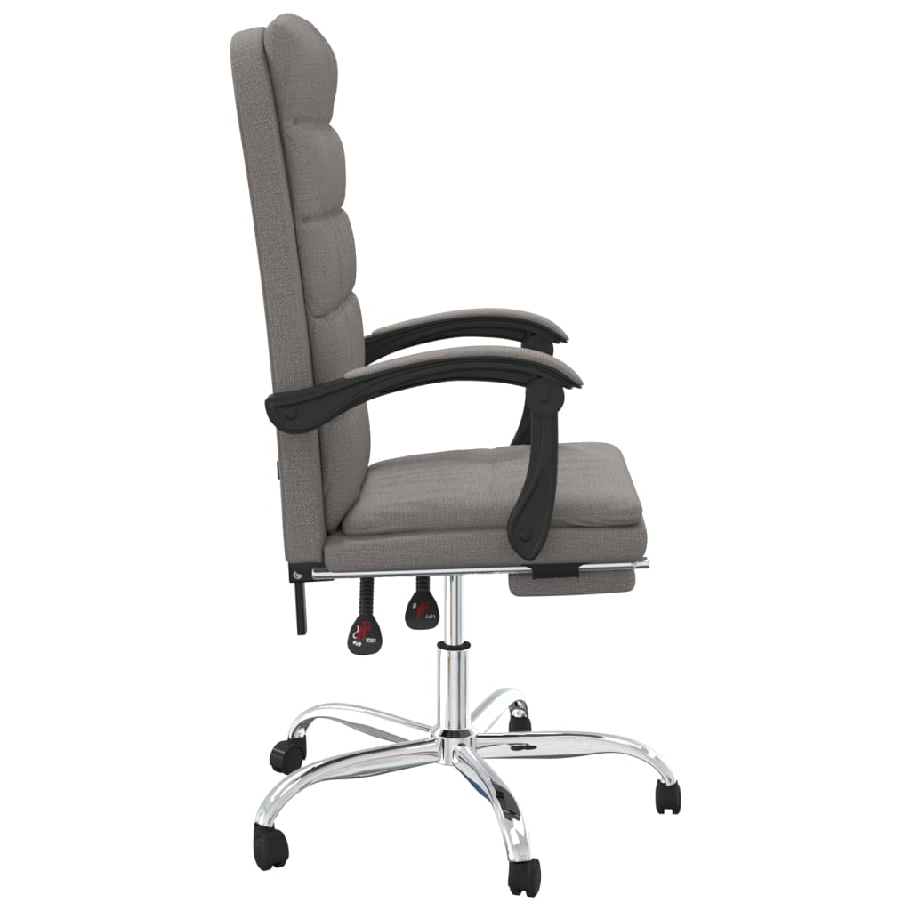 Polohovací Kancelářská Židle Taupe Textil