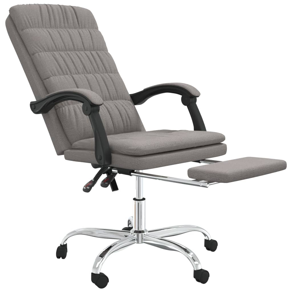 Polohovací Kancelářská Židle Taupe Textil
