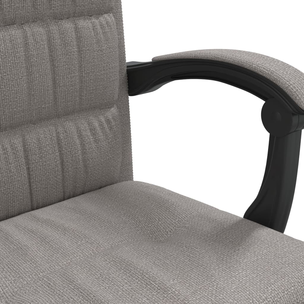 Polohovací Kancelářská Židle Taupe Textil