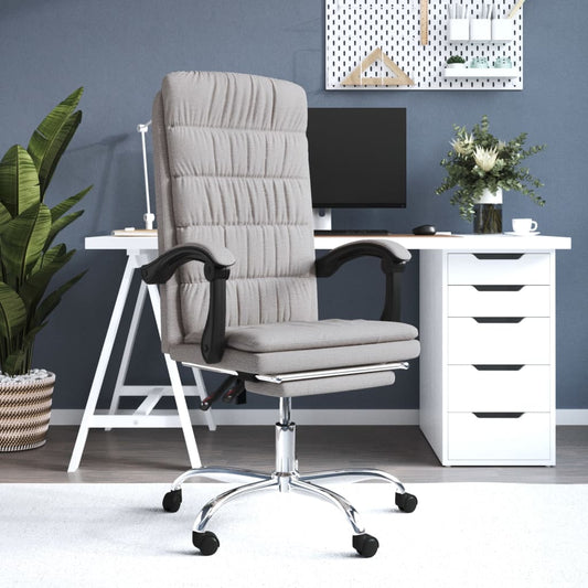 Polohovací Kancelářská Židle Taupe Textil