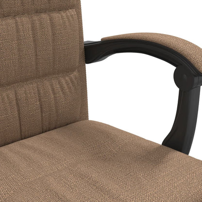 Polohovací Kancelářská Židle Hnědá Textil
