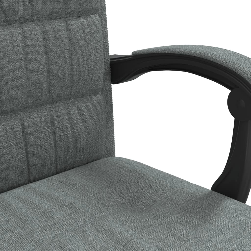 Polohovací Kancelářská Židle Tmavě Šedá Textil