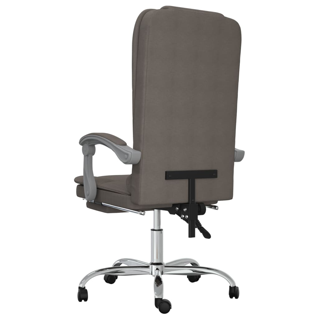 Masážní Polohovací Kancelářské Křeslo Taupe Textil
