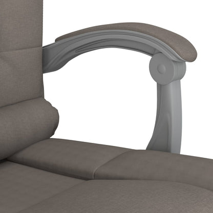 Masážní Polohovací Kancelářské Křeslo Taupe Textil