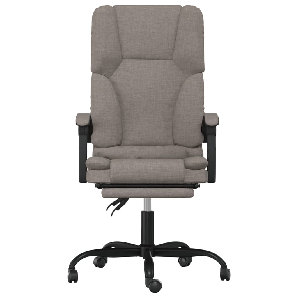 Masážní Polohovací Kancelářské Křeslo Taupe Textil
