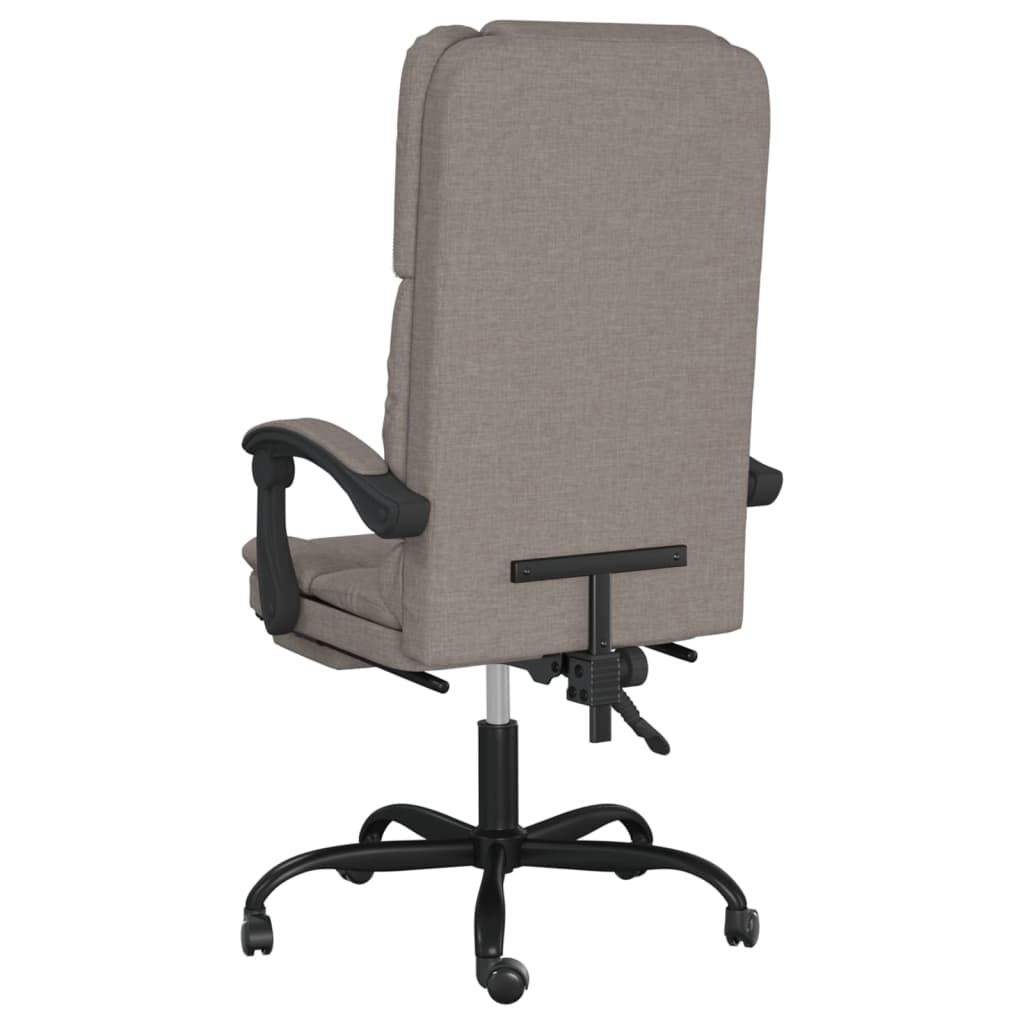 Masážní Polohovací Kancelářské Křeslo Taupe Textil
