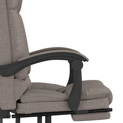 Masážní Polohovací Kancelářské Křeslo Taupe Textil