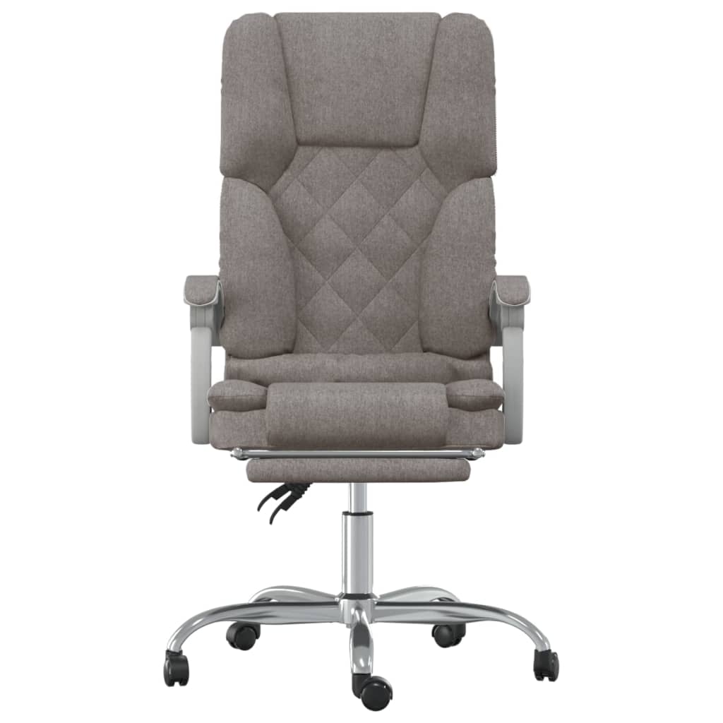 Masážní Polohovací Kancelářské Křeslo Taupe Textil