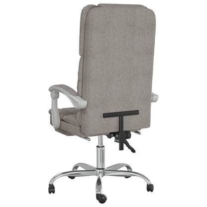 Masážní Polohovací Kancelářské Křeslo Taupe Textil