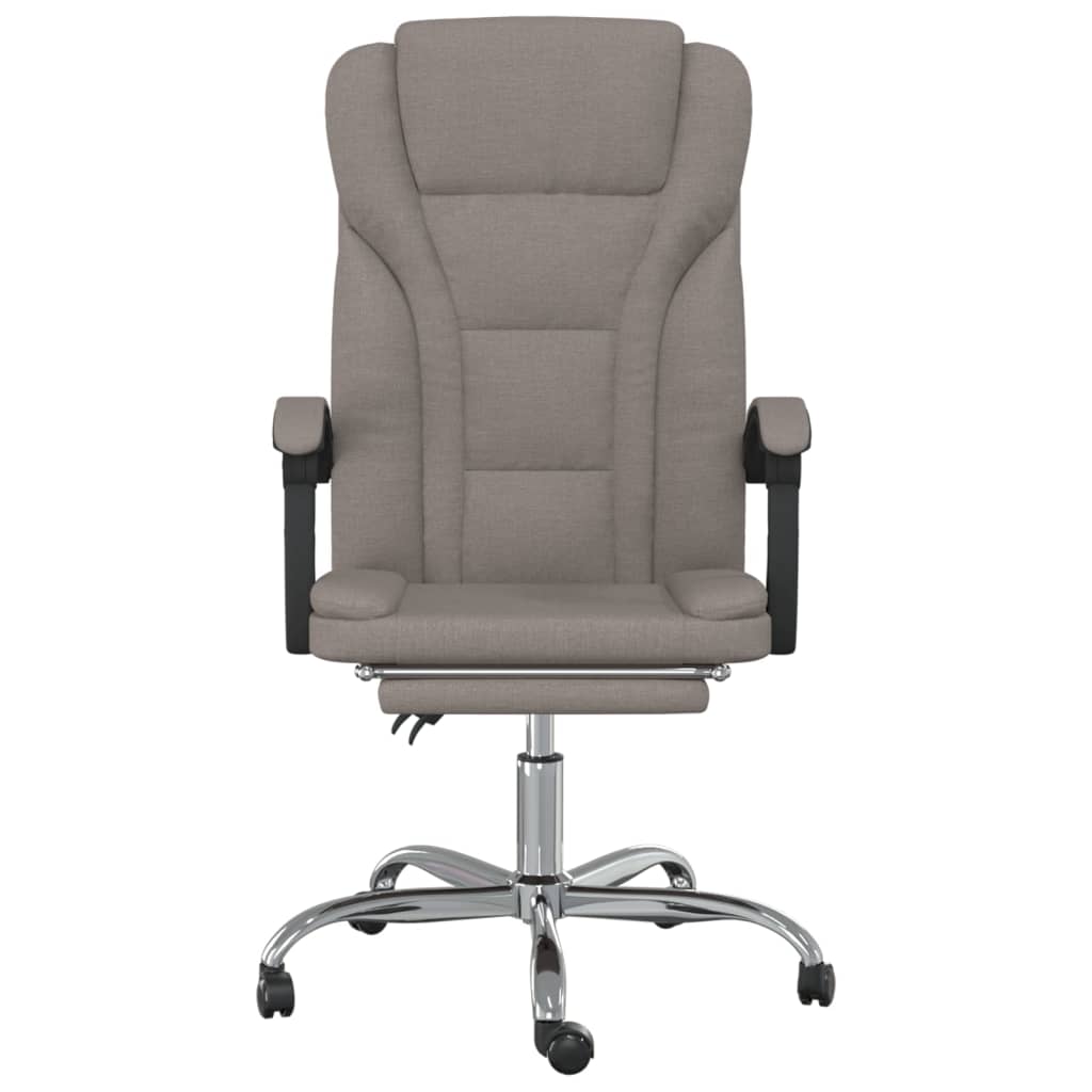 Polohovací Kancelářská Židle Taupe Textil