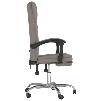 Polohovací Kancelářská Židle Taupe Textil
