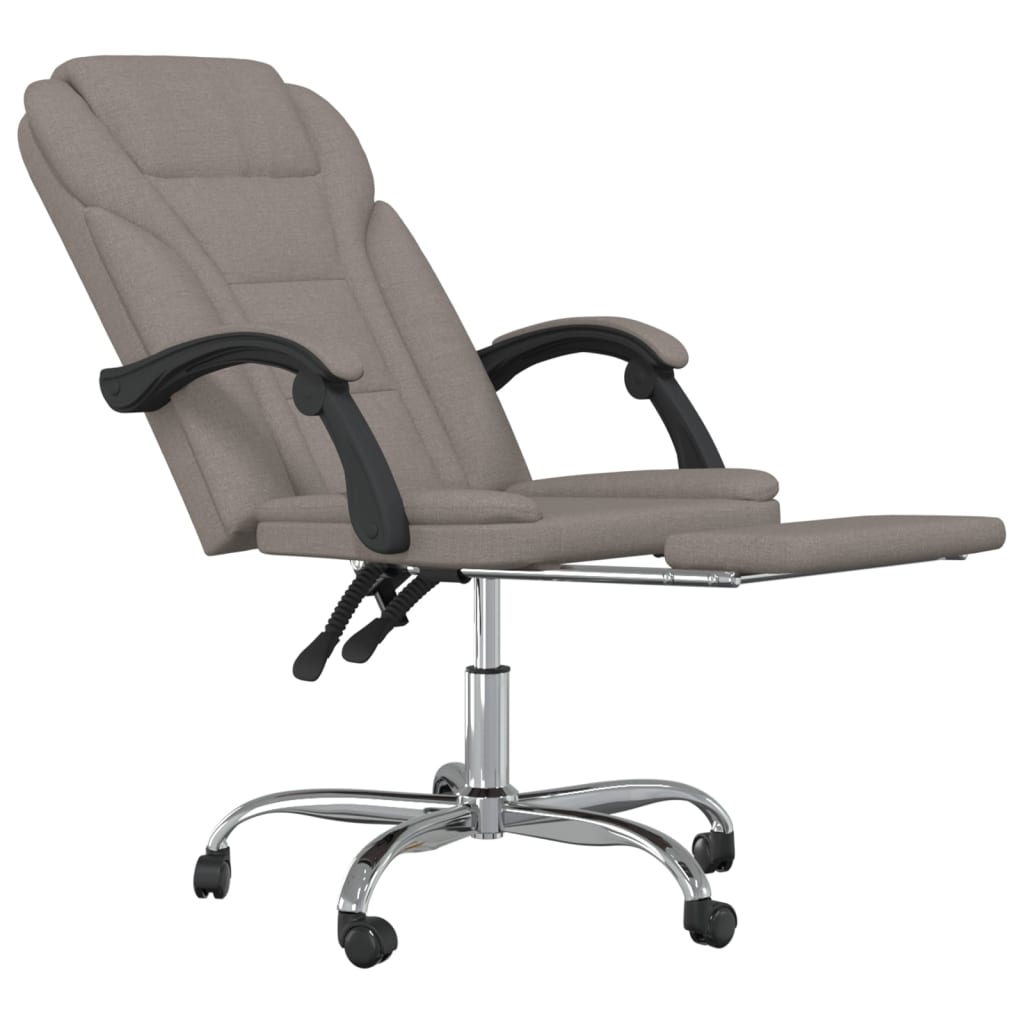 Polohovací Kancelářská Židle Taupe Textil