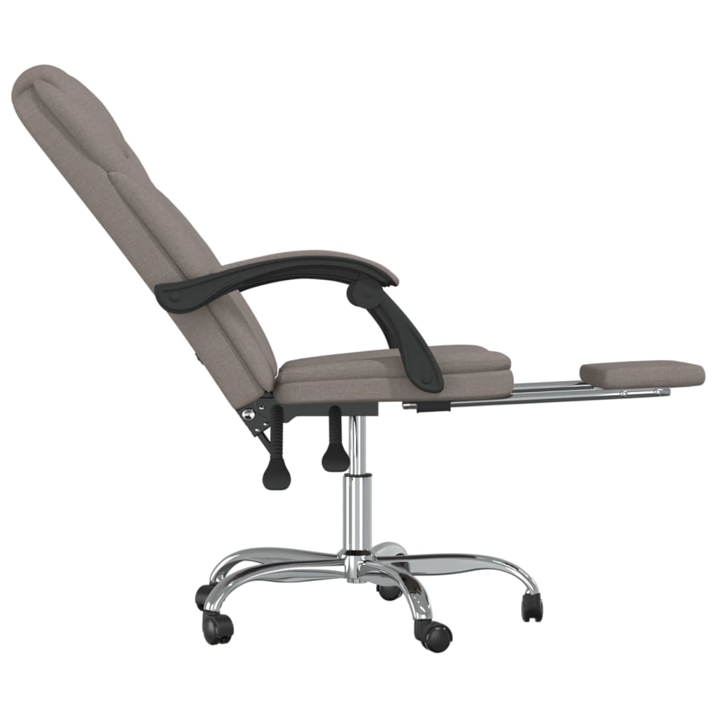 Polohovací Kancelářská Židle Taupe Textil