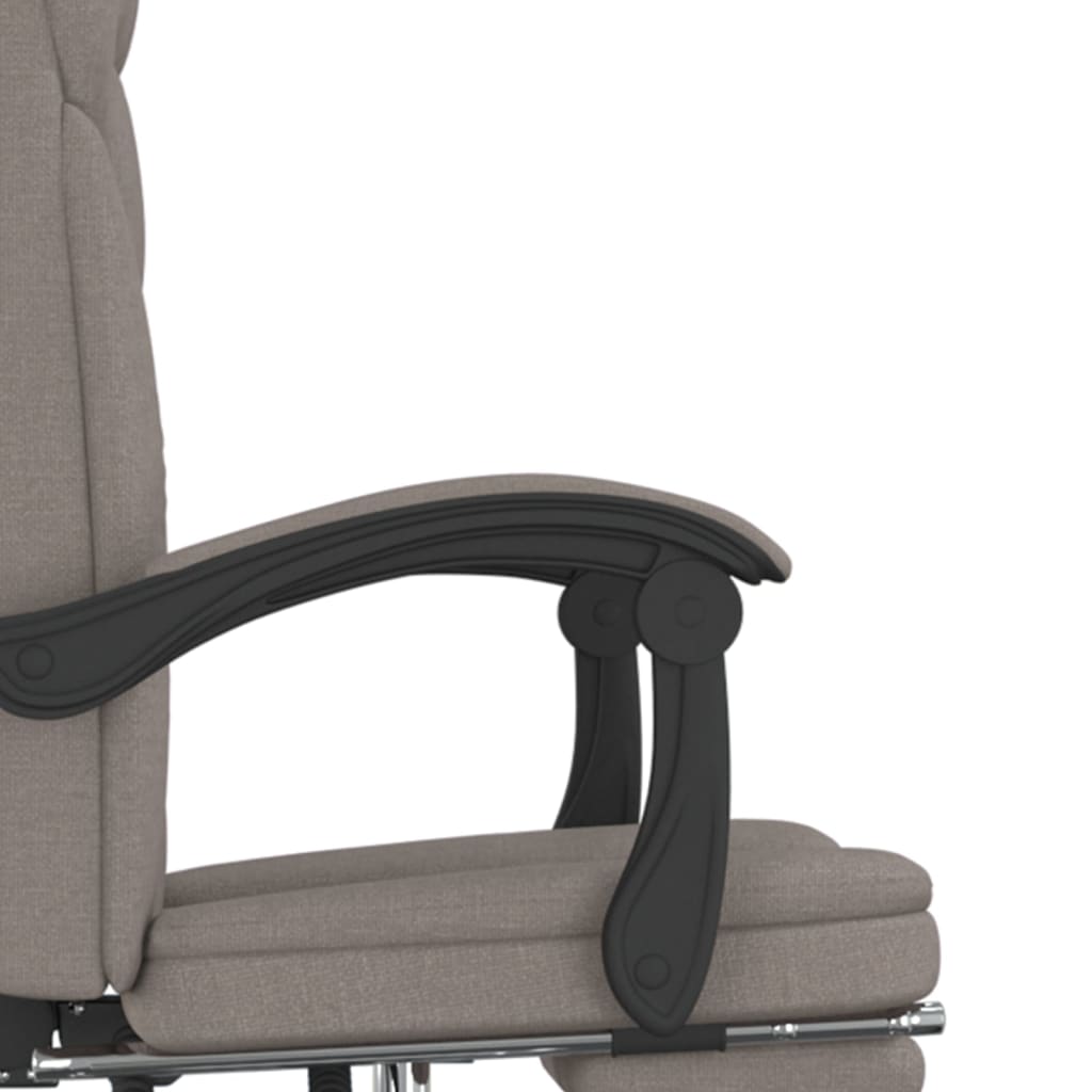 Polohovací Kancelářská Židle Taupe Textil