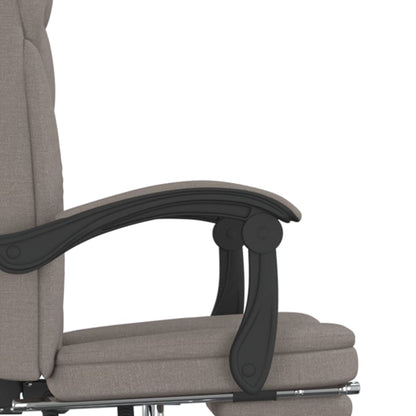 Polohovací Kancelářská Židle Taupe Textil