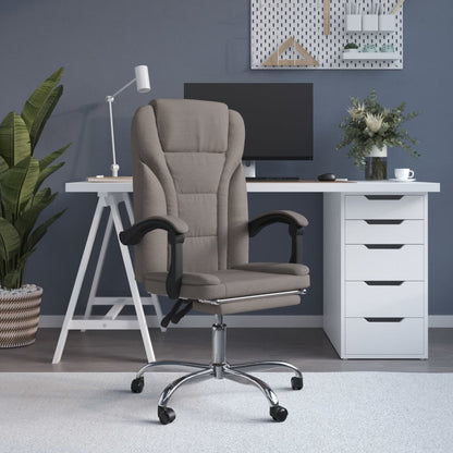 Polohovací Kancelářská Židle Taupe Textil