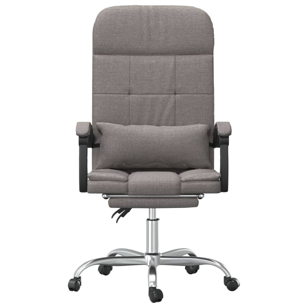 Masážní Polohovací Kancelářské Křeslo Taupe Textil