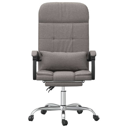 Masážní Polohovací Kancelářské Křeslo Taupe Textil
