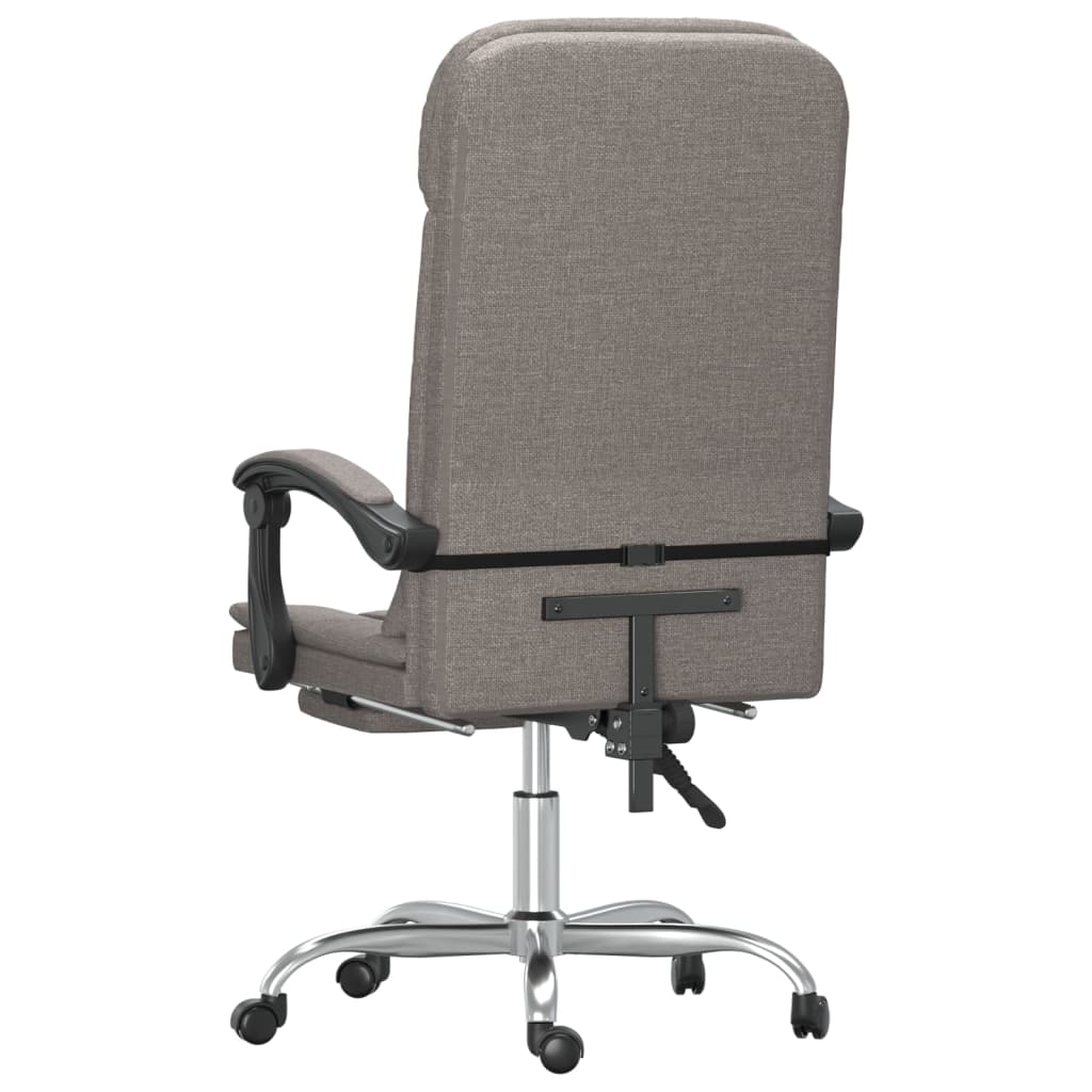 Masážní Polohovací Kancelářské Křeslo Taupe Textil