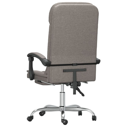 Masážní Polohovací Kancelářské Křeslo Taupe Textil
