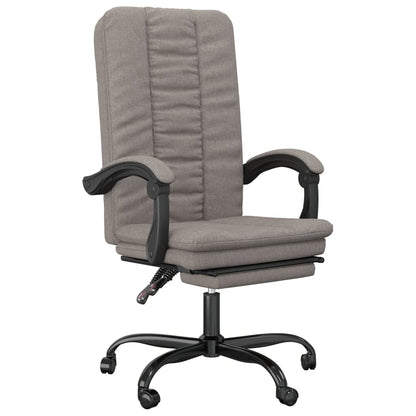 Polohovací Kancelářská Židle Taupe Textil