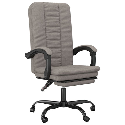 Polohovací Kancelářská Židle Taupe Textil