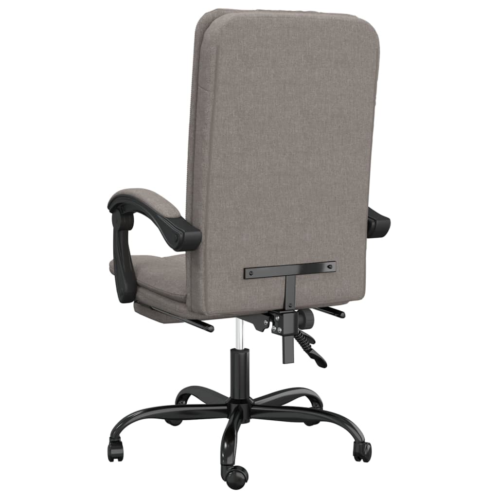 Polohovací Kancelářská Židle Taupe Textil